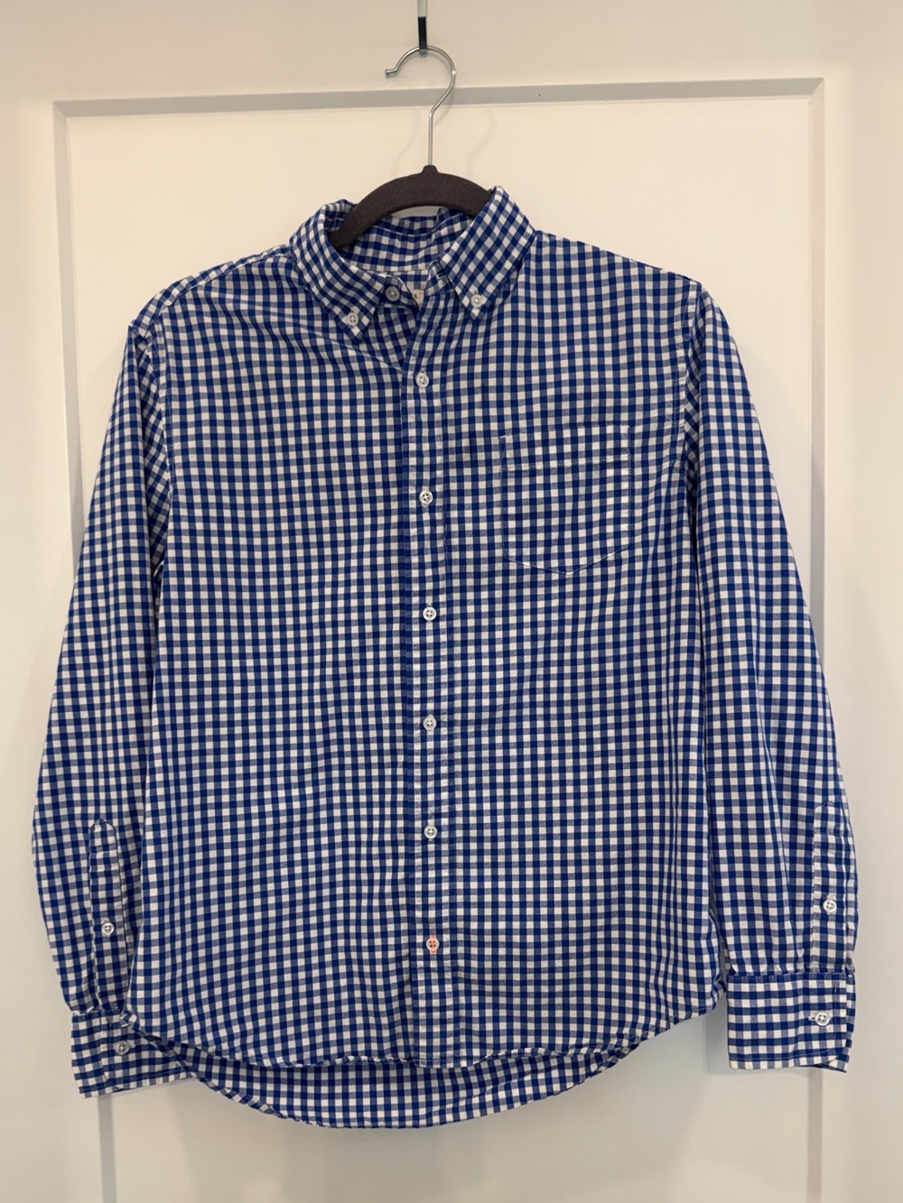 Boys Crewcuts Blue Gingham Button-Down Shirt